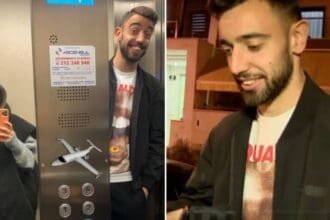 Bruno-Fernandes-Manchester-United-flight-airport-spotted