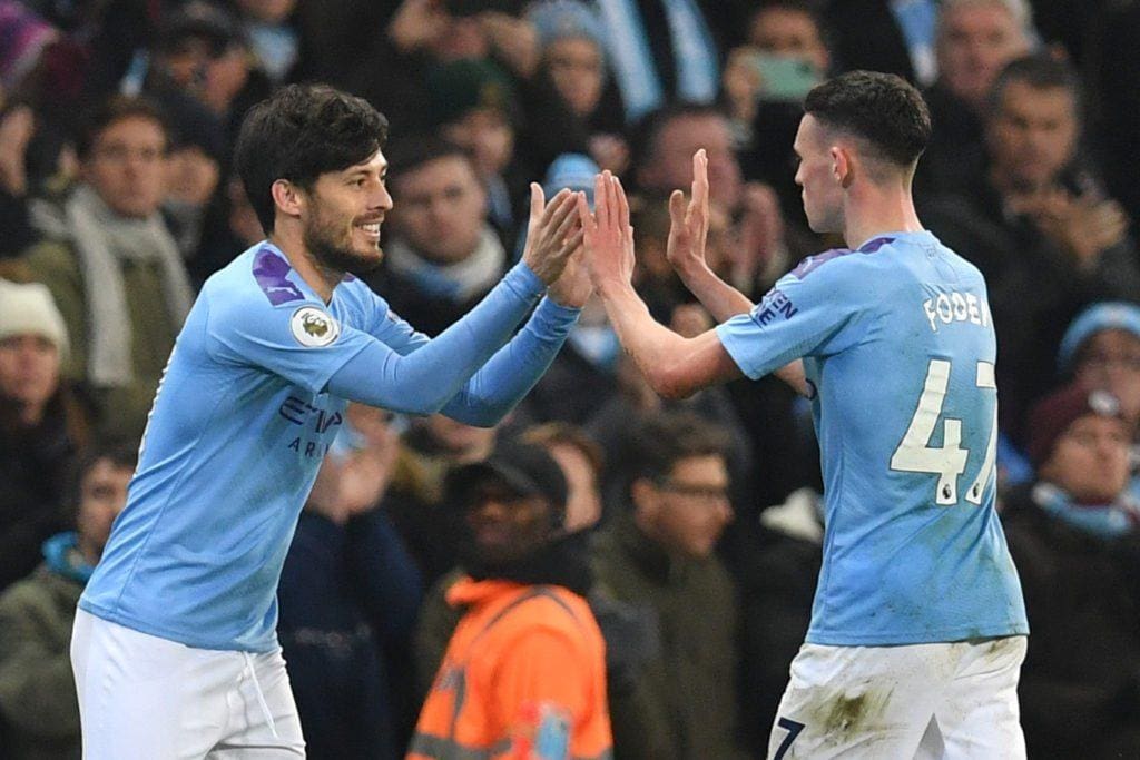 David Silva Phil Foden Manchester City