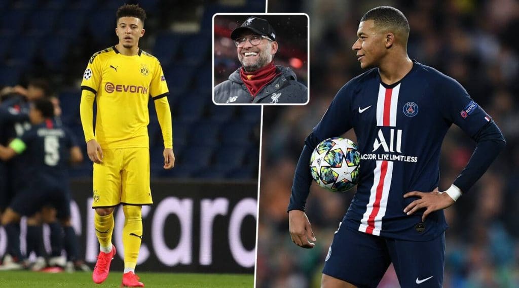 Jadon Sancho Kylian Mbappe Liverpool Jurgen Klopp