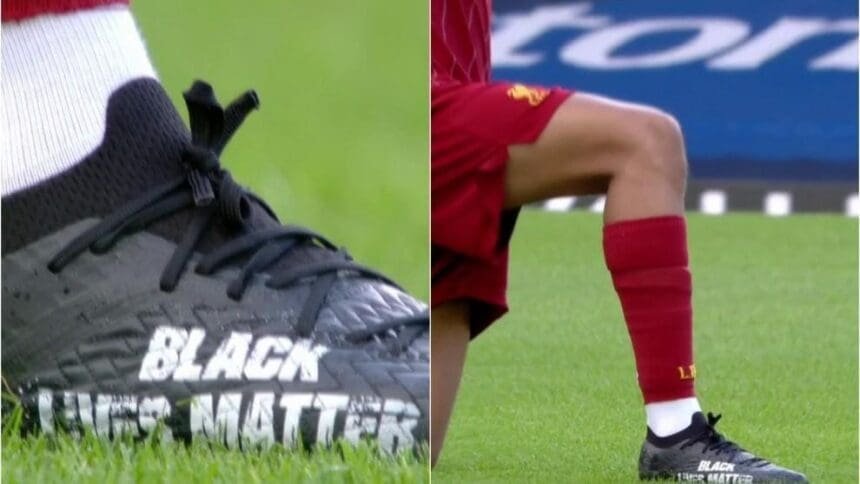 alexander-arnold-wears-black-lives-matter-boots-vs-everton