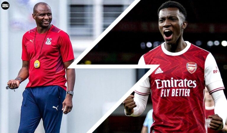Crystal Palace are eyeing a move for 22-year-old Gunner Eddie Nketiah with Patrick Vieira keen on signing the player