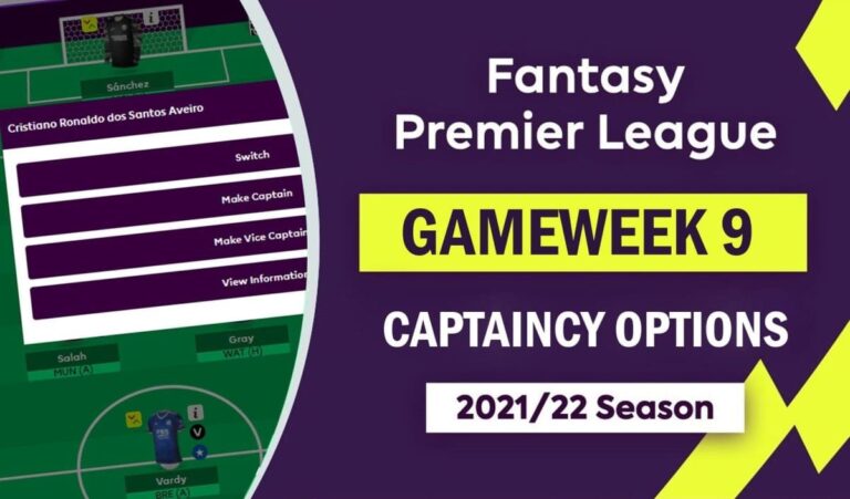 FPL 2021/22: Gameweek 9 – Captaincy options