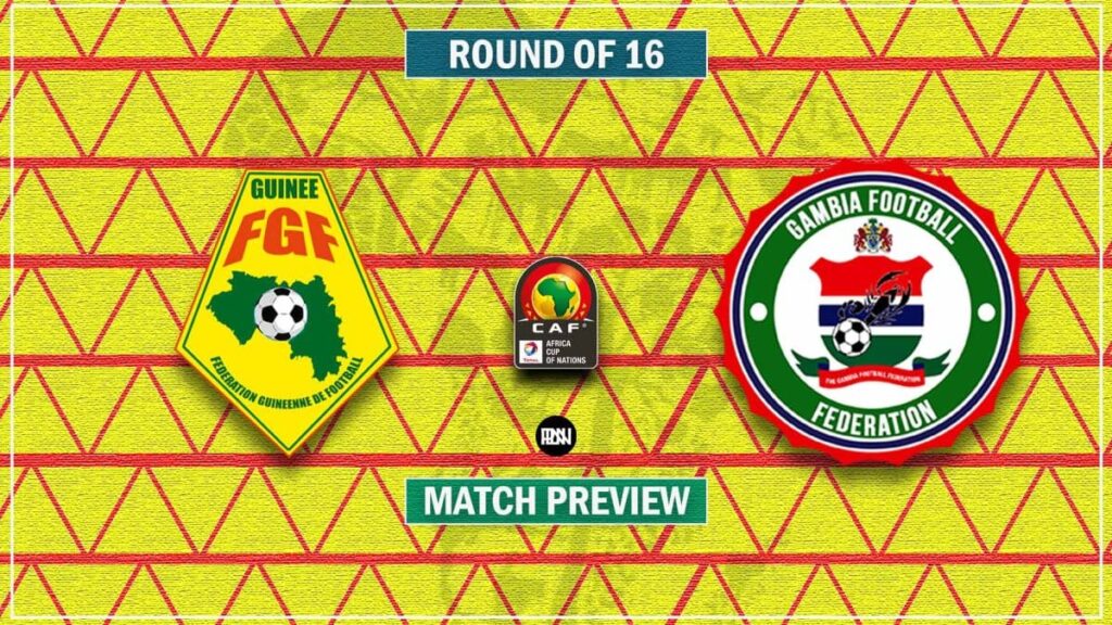 Africa Cup of Nations Guinea vs Gambia AFCON Match Preview Round 16