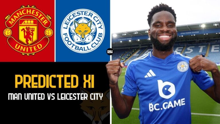 How could Leicester City lineup against Manchester United