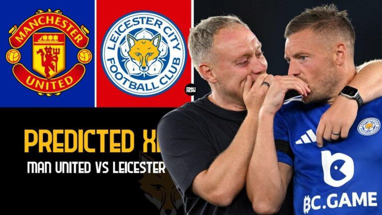How could Leicester City lineup against Manchester United