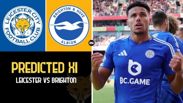 How could Leicester City lineup against Brighton and Hove Albion